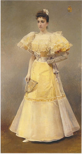 Retrato da Condessa de Santiago (Joaquin Sorolla) - Reprodução com Qualidade Museu