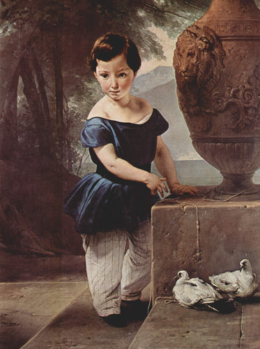 Retrato de padre Giulio Vigoni quando criança