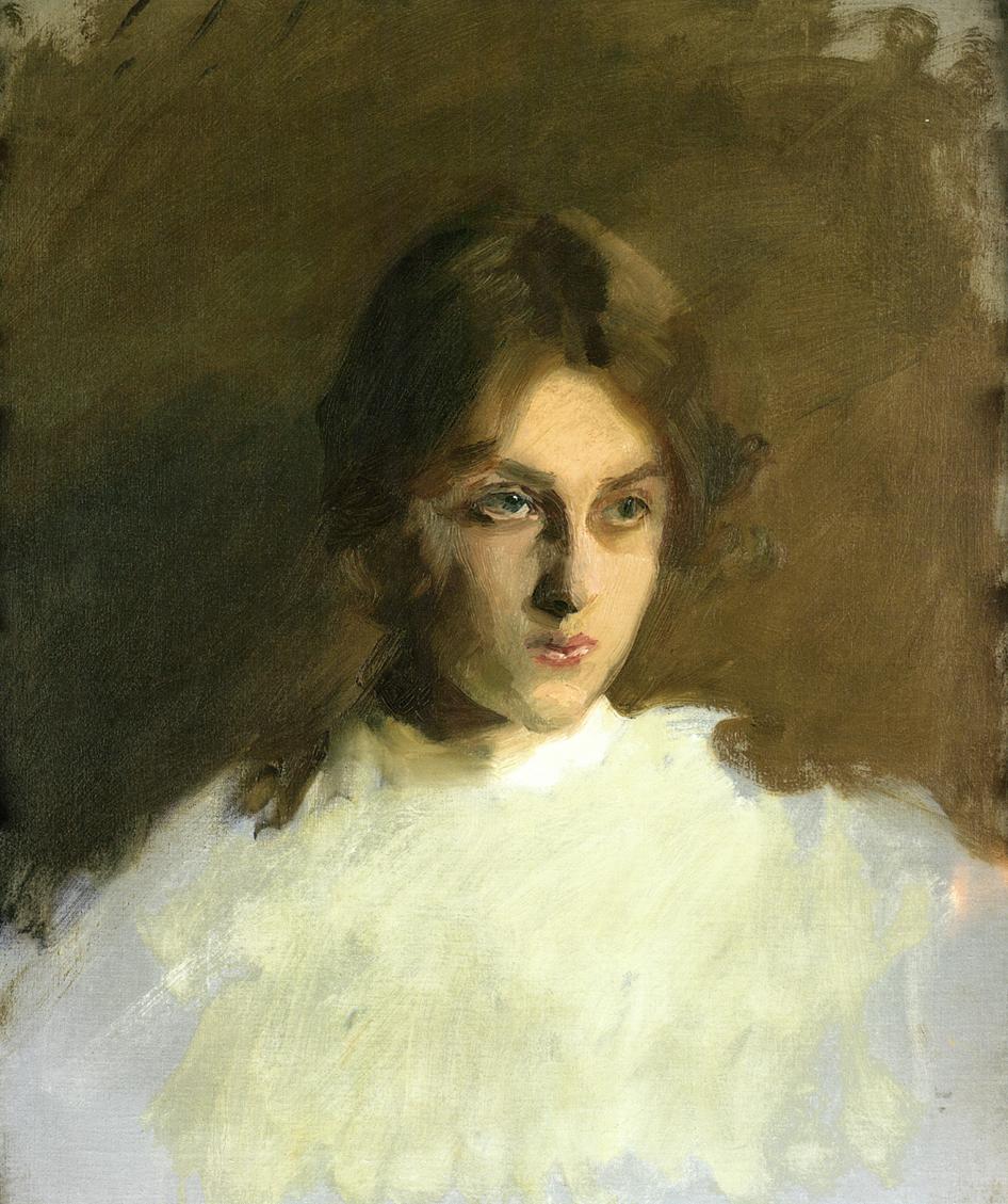 Retrato de Edith French (John Singer Sargent) - Reprodução com Qualidade Museu