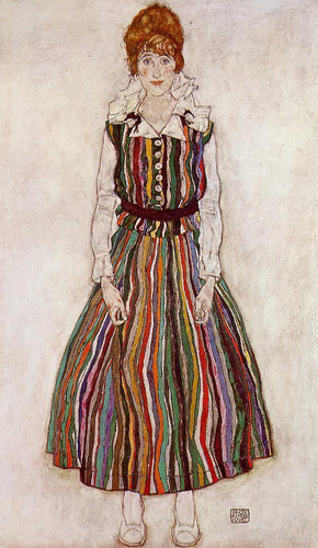Retrato de Edith Schiele, a esposa do artista - Replicarte
