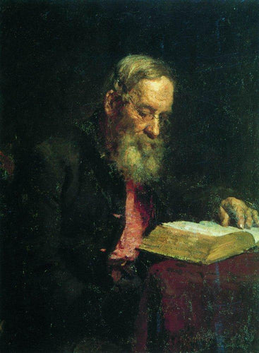Retrato de Efim Repin, o pai dos artistas