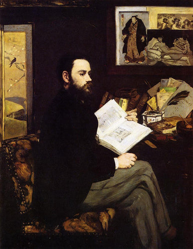Retrato de Emile Zola (Edouard Manet) - Reprodução com Qualidade Museu