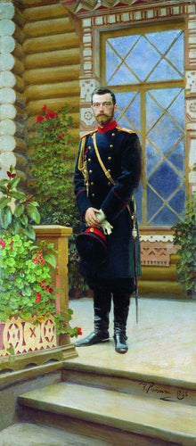 Retrato do imperador Nicolau II na varanda