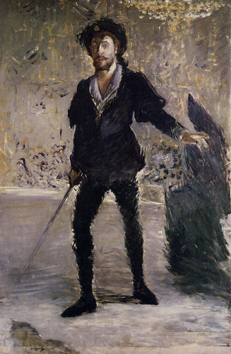 Retrato de Faure como Hamlet (Edouard Manet) - Reprodução com Qualidade Museu
