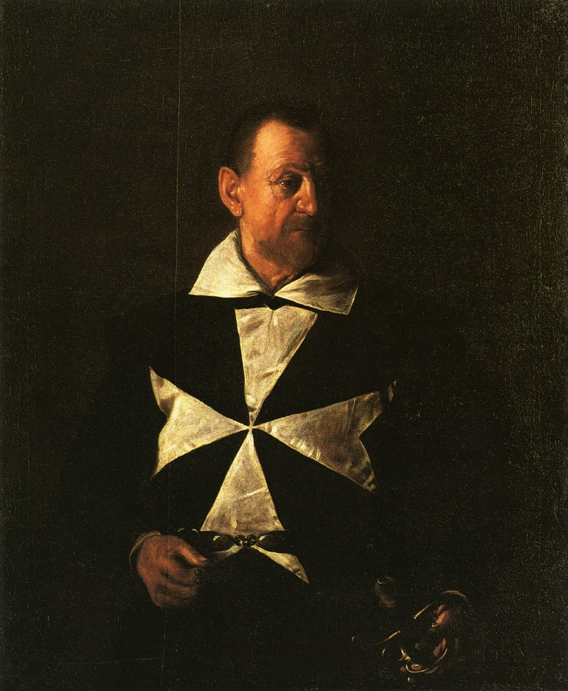 Retrato de Fra Antonio Martelli (Caravaggio) - Reprodução com Qualidade Museu