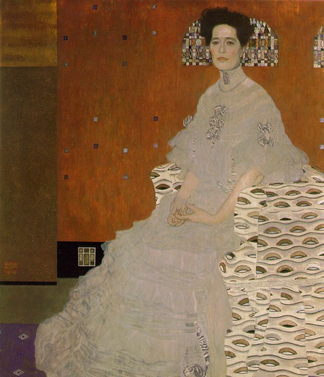 Retrato de um Fritza Riedler (Gustav Klimt) - Reprodução com Qualidade Museu