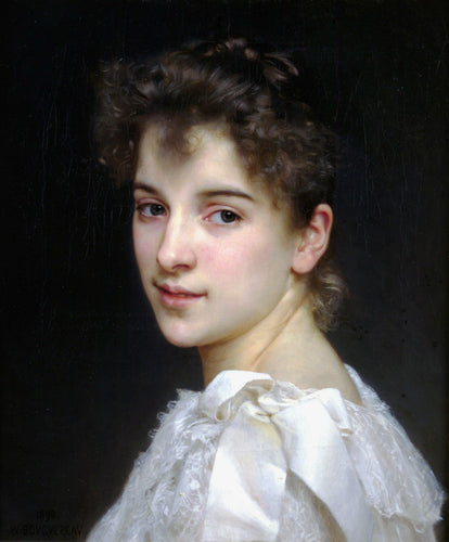 Retrato de Gabrielle Berço (William-Adolphe Bouguereau) - Reprodução com Qualidade Museu