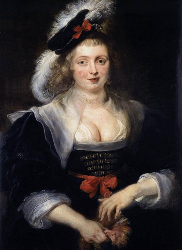 Retrato de Helene Fourment com luvas (Peter Paul Rubens) - Reprodução com Qualidade Museu