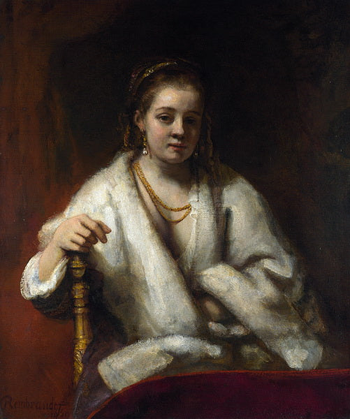 Retrato de Hendrickje Stoffels (Rembrandt) - Reprodução com Qualidade Museu