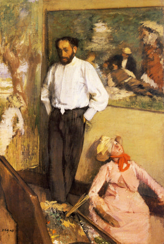 Retrato de Henri Michel Levy em seu estúdio (Edgar Degas) - Reprodução com Qualidade Museu