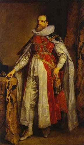 Retrato de Henry Danvers, conde de Danby, como um cavaleiro da Ordem da Jarreteira (Anthony van Dyck) - Reprodução com Qualidade Museu