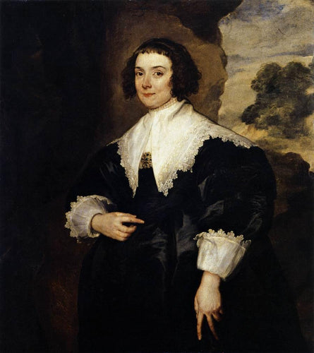 Retrato de Isabella Van Assche, esposa de Justus Van Meerstraten (Anthony van Dyck) - Reprodução com Qualidade Museu