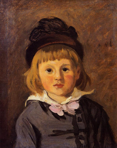 Retrato de Jean Monet com chapéu e pompom (Claude Monet) - Reprodução com Qualidade Museu