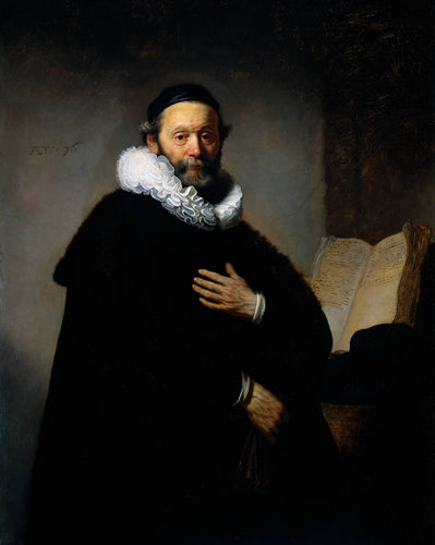 Retrato de Johannes Wtenbogaert (Rembrandt) - Reprodução com Qualidade Museu
