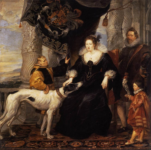 Retrato de Lady Arundel com seu trem (Peter Paul Rubens) - Reprodução com Qualidade Museu