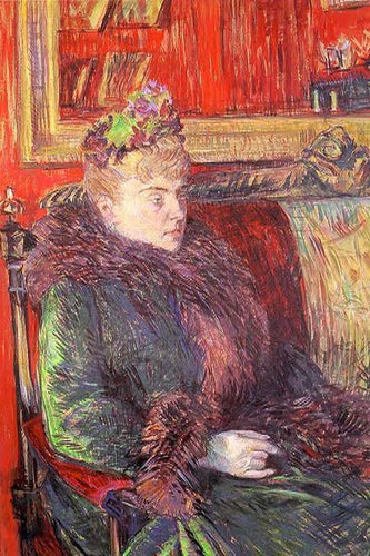 Retrato de Madame De Gortzikolff (Henri de Toulouse-Lautrec) - Reprodução com Qualidade Museu