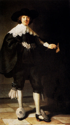 Retrato de Marten Soolmans (Rembrandt) - Reprodução com Qualidade Museu