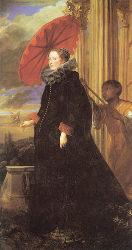 Retrato da marquesa Elena Grimaldi, esposa do marquês Nicola Cattaneo (Anthony van Dyck) - Reprodução com Qualidade Museu