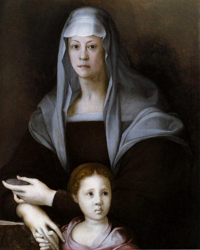 Retrato de Maria Salviati De Medici com Giulia De Medici