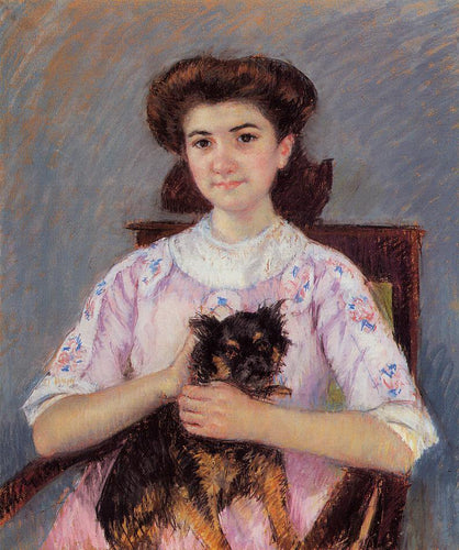 Retrato de Marie-Louise Durand-Ruel (Mary Cassatt) - Reprodução com Qualidade Museu