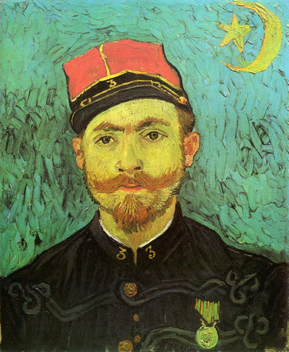 Retrato de Milliet, Segundo Tenente dos Zouaves (Vincent Van Gogh) - Reprodução com Qualidade Museu