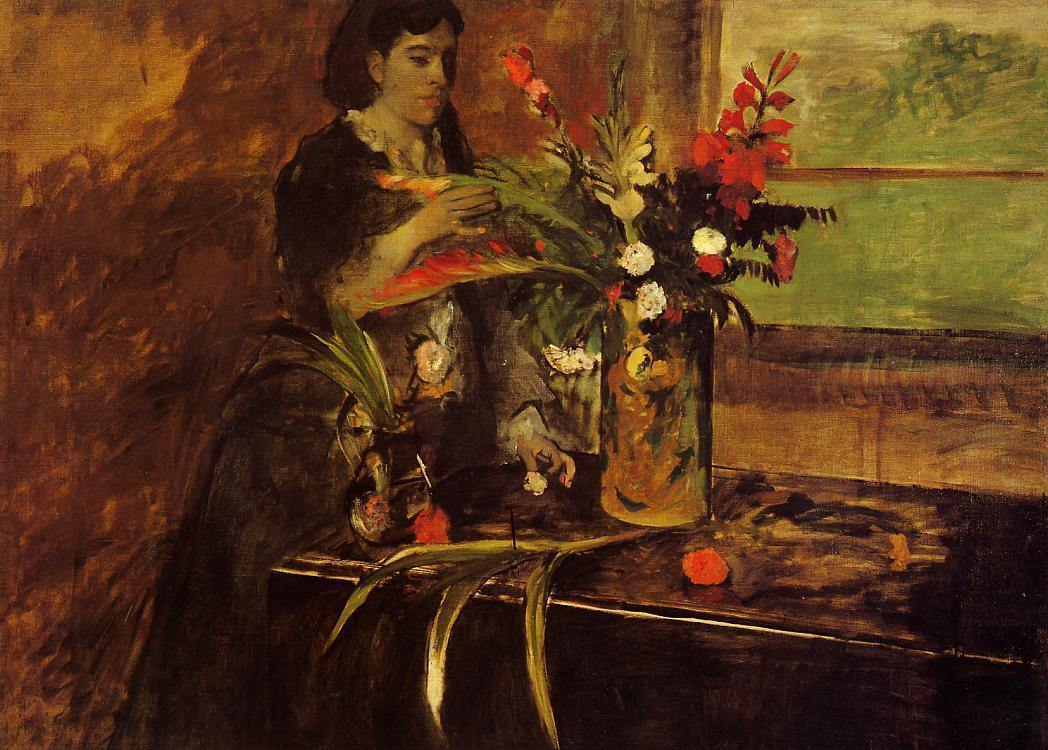 Retrato de Mme Rene De Gas, nascida Estelle Musson (Edgar Degas) - Reprodução com Qualidade Museu