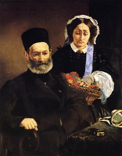 Retrato de Monsieur e Madame Auguste Manet (Edouard Manet) - Reprodução com Qualidade Museu