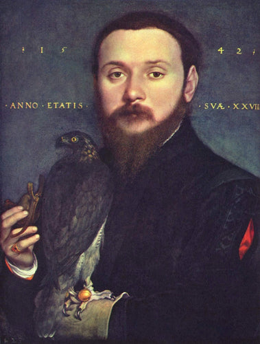 Retrato de um nobre com um falcão