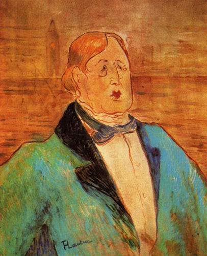 Retrato de Oscar Wilde (Henri de Toulouse-Lautrec) - Reprodução com Qualidade Museu