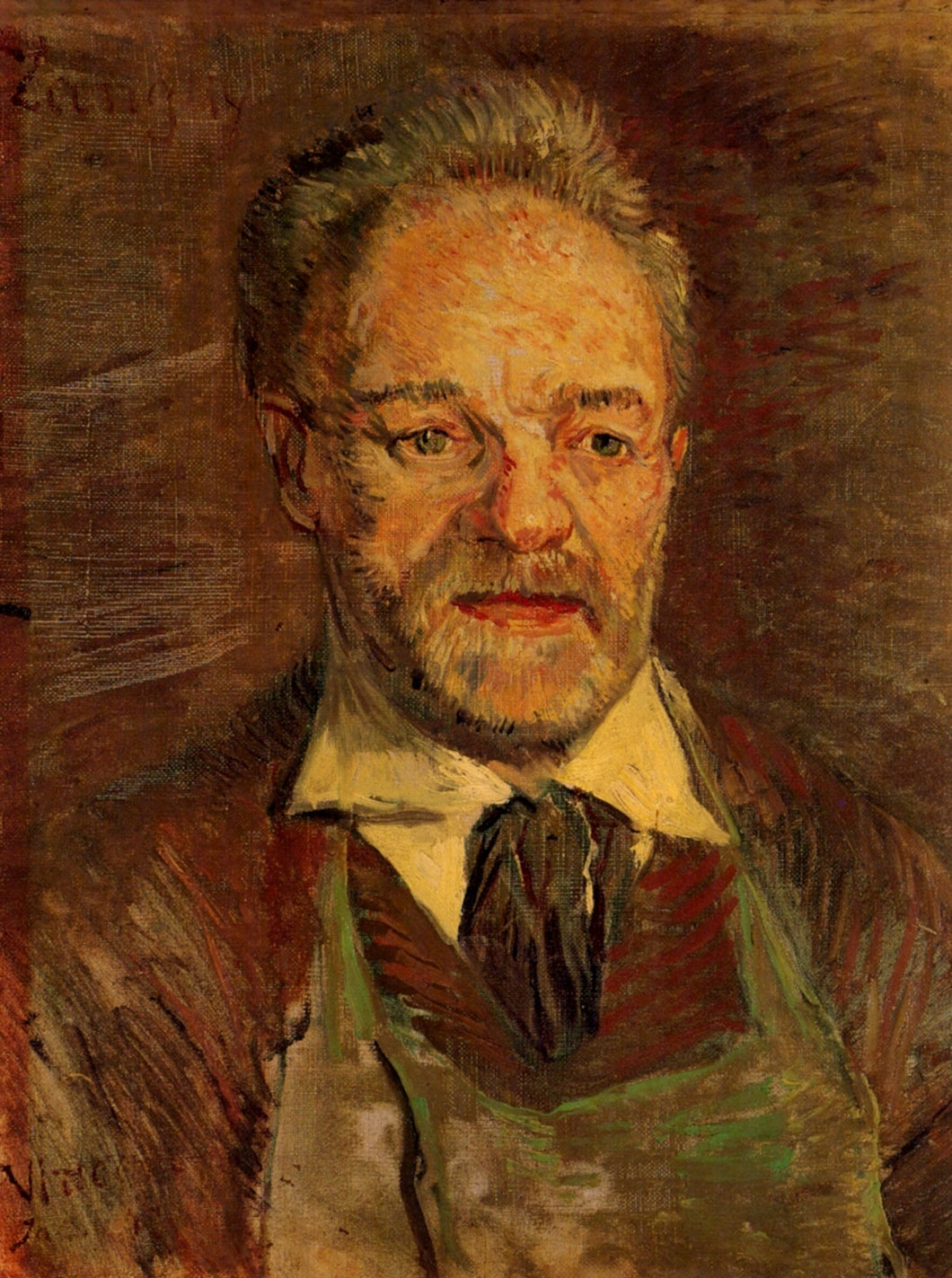 Retrato de Pere Tanguy (Vincent Van Gogh) - Reprodução com Qualidade Museu