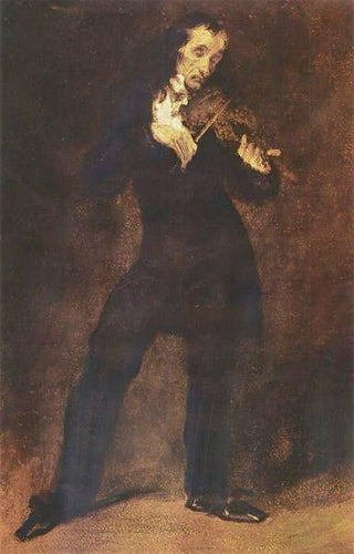 Retrato de Paganini (Eugene Delacroix) - Reprodução com Qualidade Museu