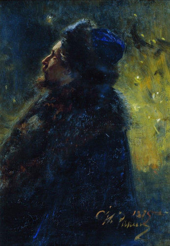 Retrato do pintor Viktor Mikhailovich Vasnetsov, estudo para o retrato Sadko no reino subaquático