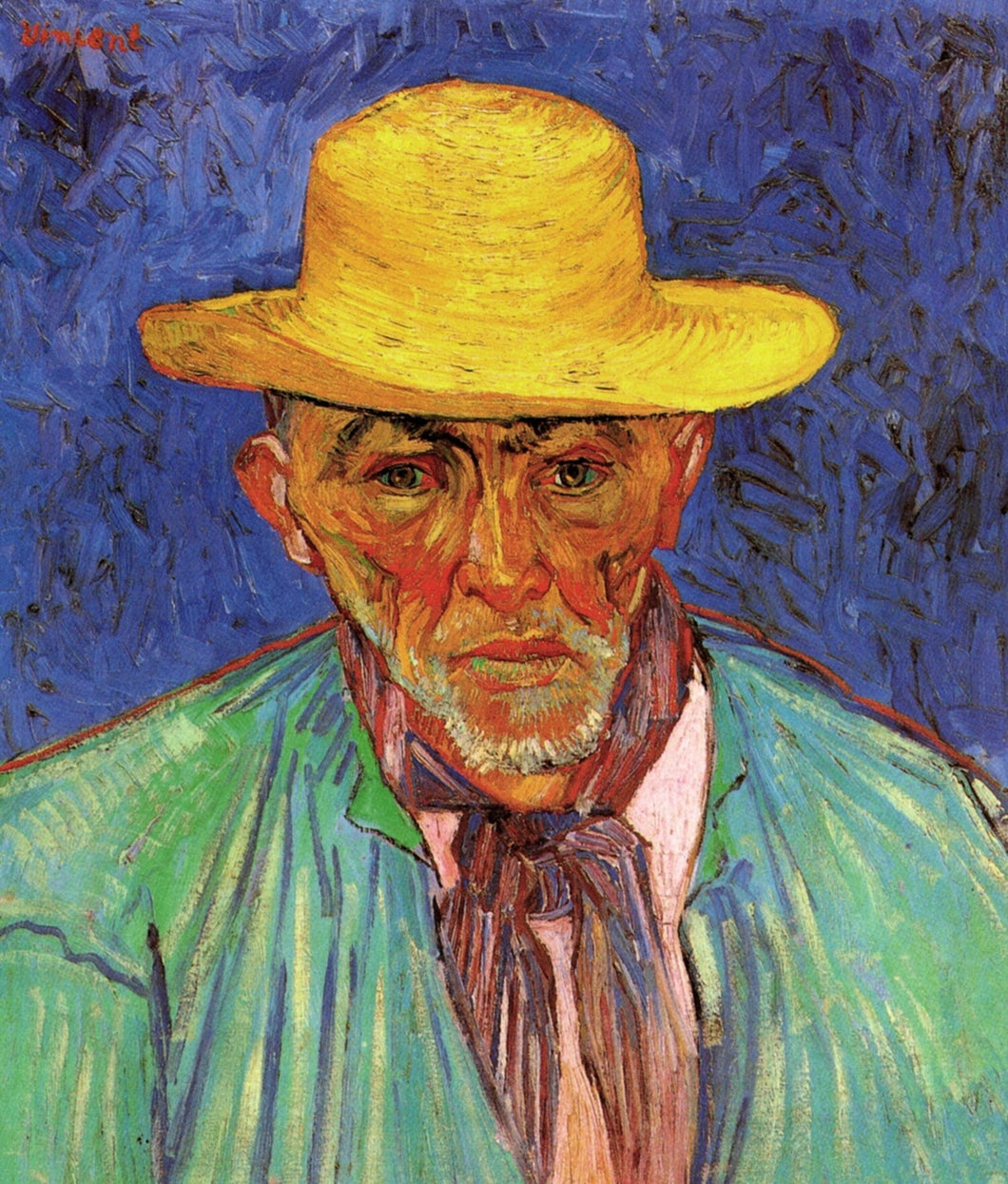 Retrato de Paciência Escalier, pastor na Provença (Vincent Van Gogh) - Reprodução com Qualidade Museu