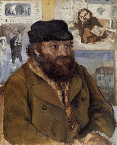 Retrato de Paul Cézanne (Camille Pissarro) - Reprodução com Qualidade Museu
