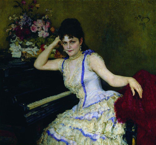 Retrato da pianista e professora do Conservatório de São Petersburgo, Sophie Menter