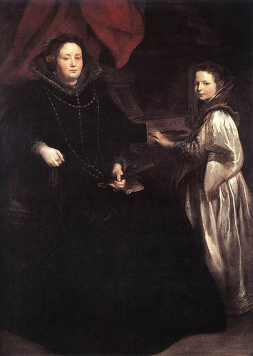 Retrato de Porzia Imperiale e sua filha (Anthony van Dyck) - Reprodução com Qualidade Museu