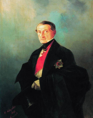 Retrato do senador Alexander Ivanovich Kaznacheyev (Ivan Aivazovsky) - Reprodução com Qualidade Museu