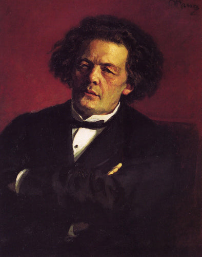 Retrato do pianista, maestro e compositor, Anton Grigorievich Rubinstein