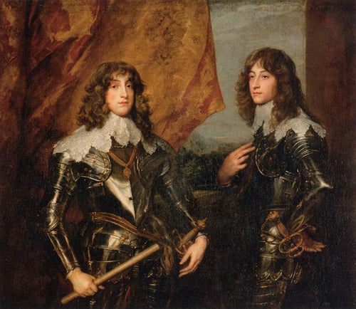 Retrato dos príncipes palatinos Charles Louis I e seu irmão Robert (Anthony van Dyck) - Reprodução com Qualidade Museu
