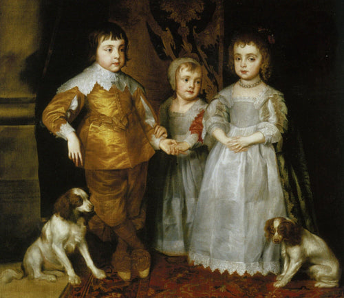 Retrato dos três filhos mais velhos de Carlos I (Anthony van Dyck) - Reprodução com Qualidade Museu