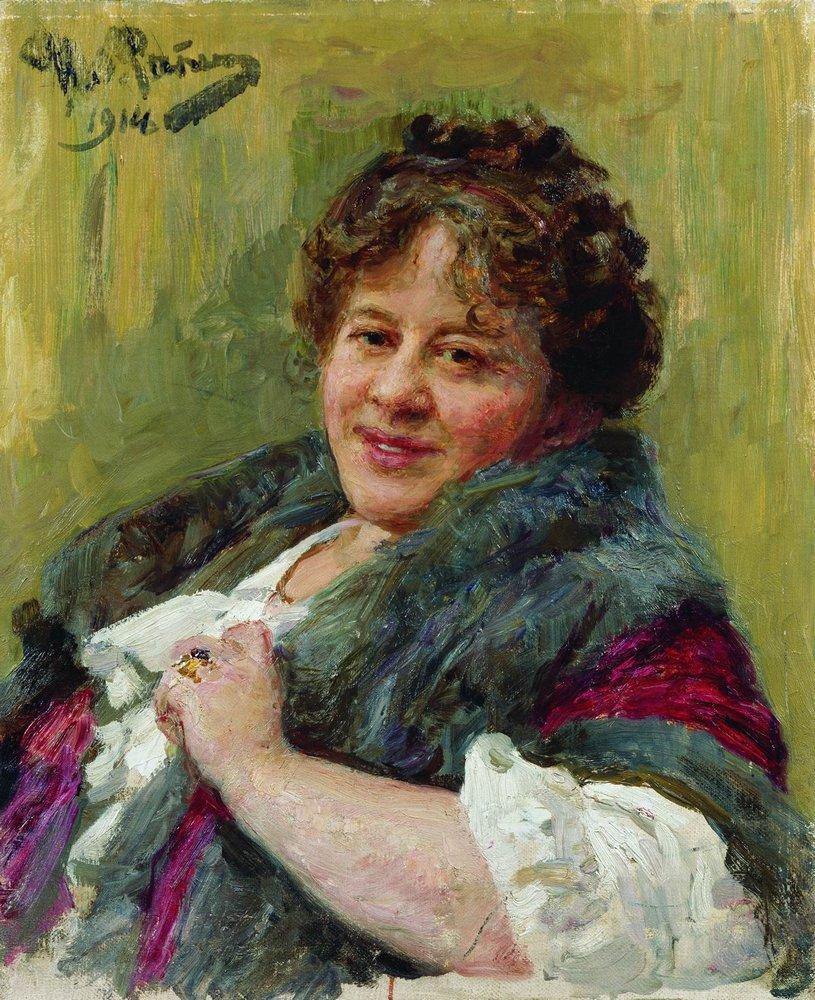 Retrato do escritor TL Shchepkina Kupernik - Ilya Repin