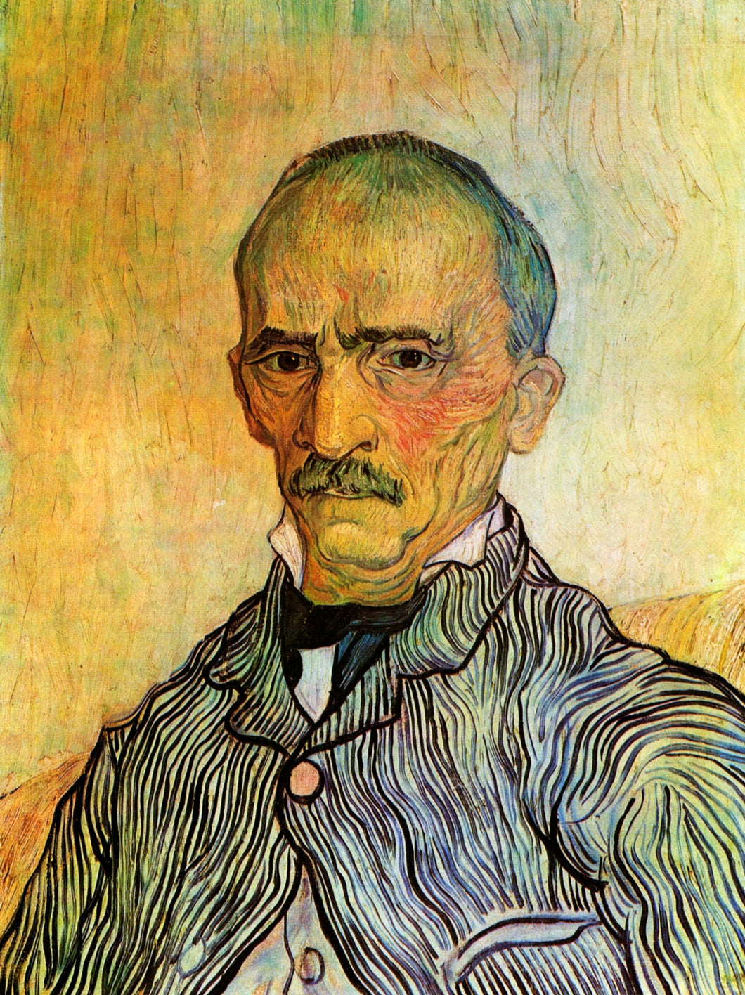 Retrato de Trabuc, atendente do Hospital Saint Paul (Vincent Van Gogh) - Reprodução com Qualidade Museu