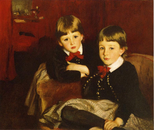 Retrato de duas crianças (John Singer Sargent) - Reprodução com Qualidade Museu