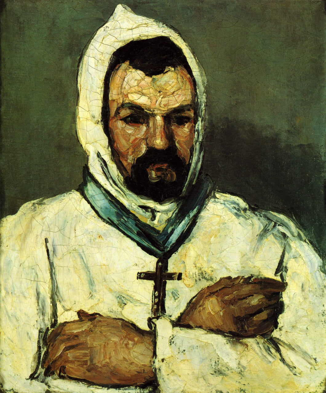 Retrato do tio Dominique como monge (Paul Cézanne) - Reprodução com Qualidade Museu