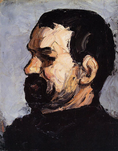 Retrato do tio Dominique no perfil (Paul Cézanne) - Reprodução com Qualidade Museu