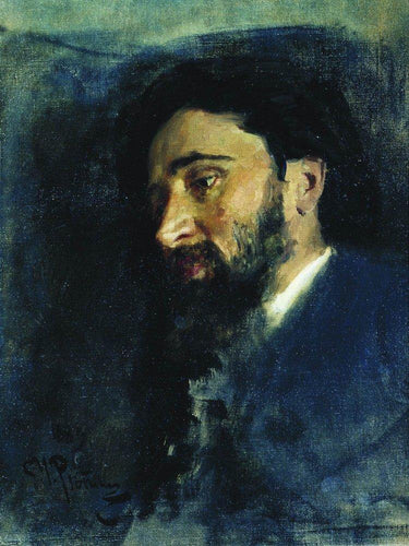 Retrato do escritor Vsevolod Mikhailovich Garshin, estudo