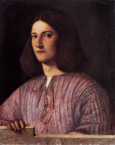 Retrato de jovem - Retrato de Giustiniani (Giorgione) - Reprodução com Qualidade Museu