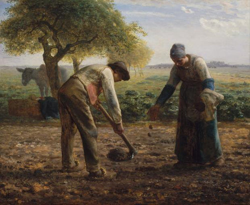 Plantadores de batata (Jean-François Millet) - Reprodução com Qualidade Museu