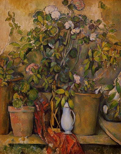 Vasos de Plantas (Paul Cézanne) - Reprodução com Qualidade Museu