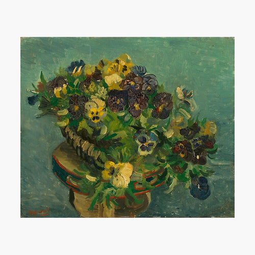 Pandeiro com amores-perfeitos (Vincent Van Gogh) - Reprodução com Qualidade Museu